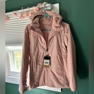 NWT The North Face Girls Mossbud Reversible Jacket XL 14/16 pink moss